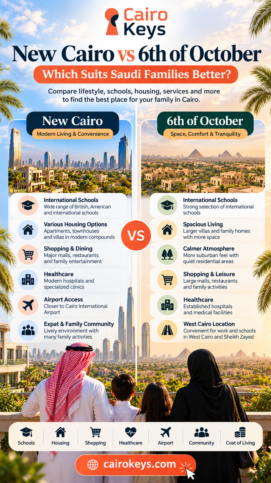 New Cairo Vs 6th Of October: Which Suits Saudi Families Better